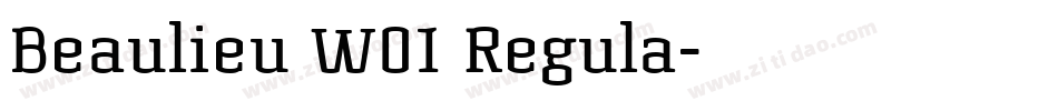 Beaulieu W01 Regula字体转换